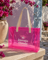 Su Geçirmez Şeffaf Plaj Çantası Büyük Boy Kadın Deniz Havuz Omuz Çantası PVC Şeffaf Çanta Beach Bag