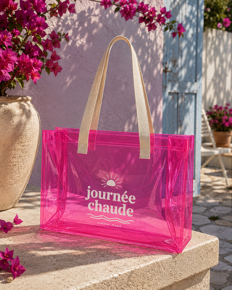 Su Geçirmez Şeffaf Plaj Çantası Büyük Boy Kadın Deniz Havuz Omuz Çantası PVC Şeffaf Çanta Beach Bag