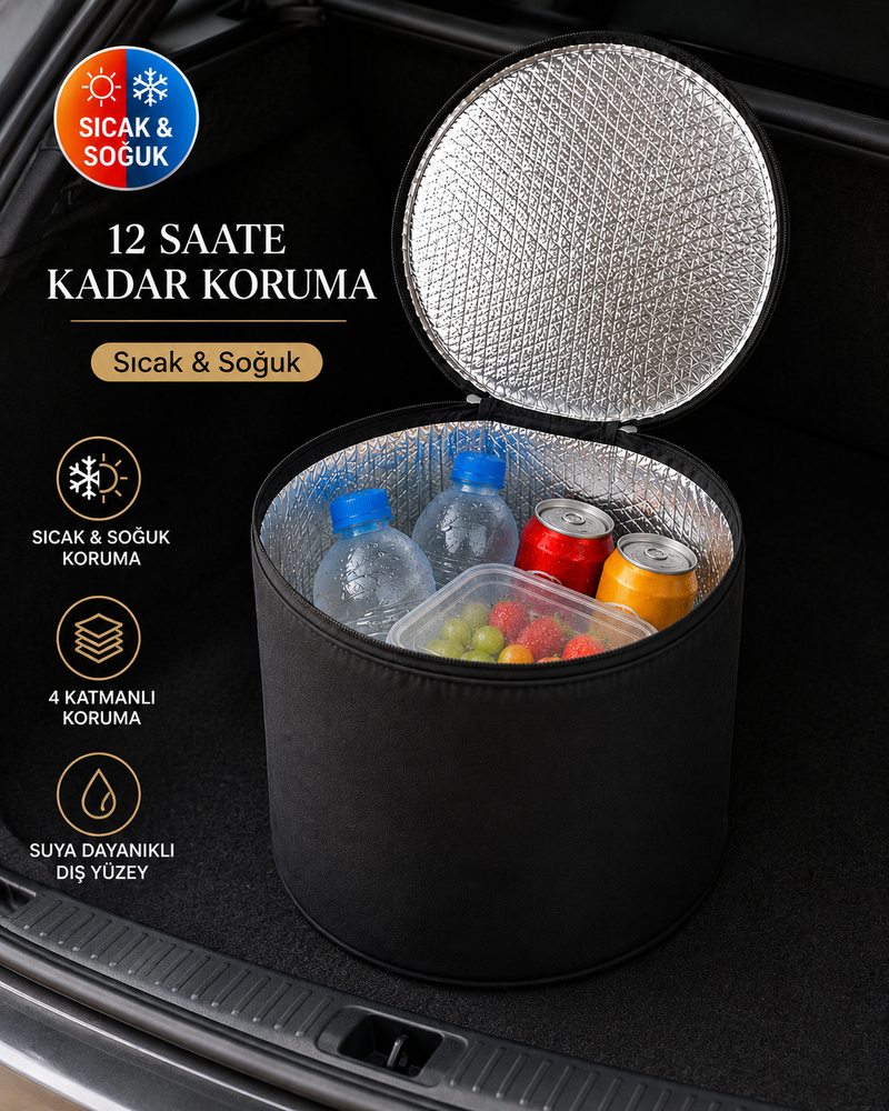 Termos Çanta Isı Yalıtımlı Soğuk Sıcak Tutucu Piknik Kamp Plaj Yiyecek İçecek Taşıma Çantası 20 Litre