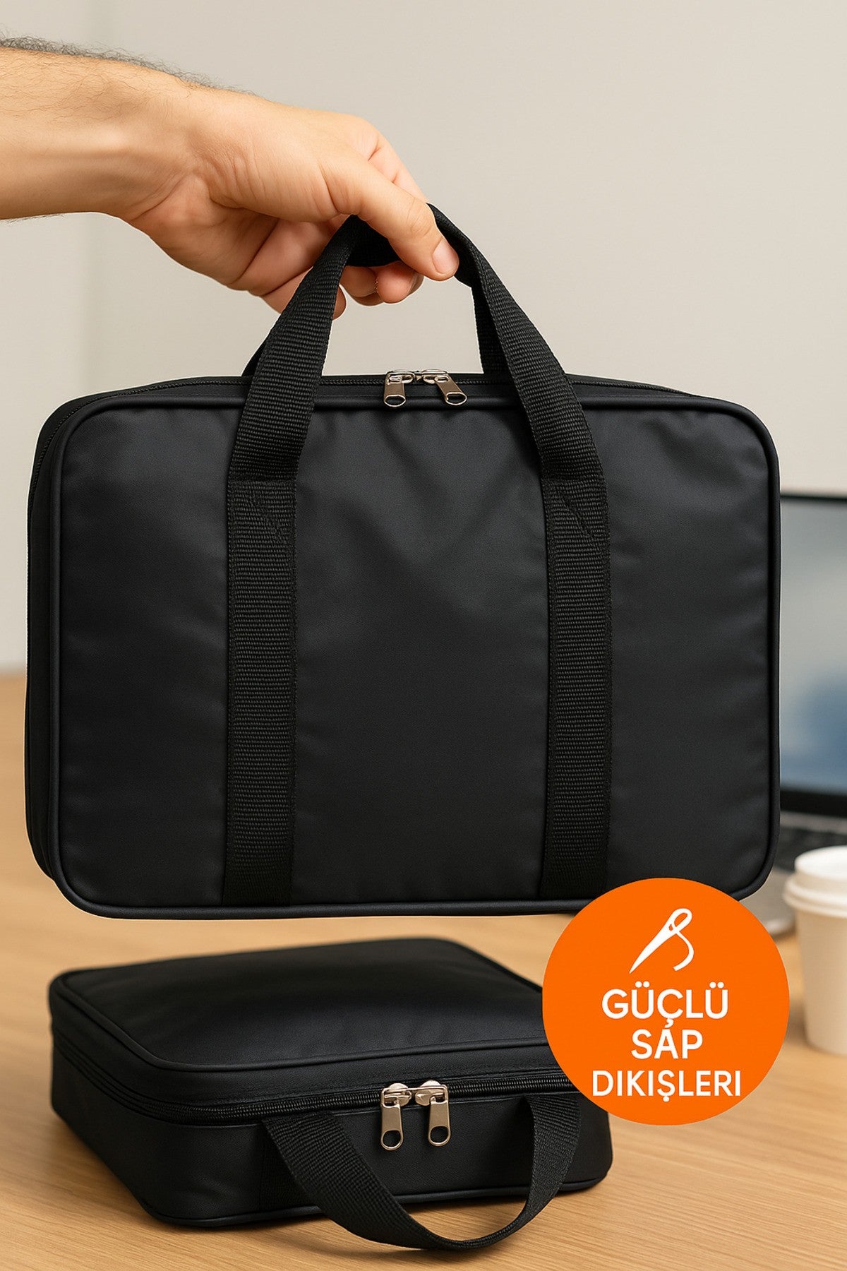 Laptop Çantası 13 14 15.6 İnç Uyumlu Suya Dayanıklı Laptop Taşıma Çantası (3 Katmanlı Koruma)