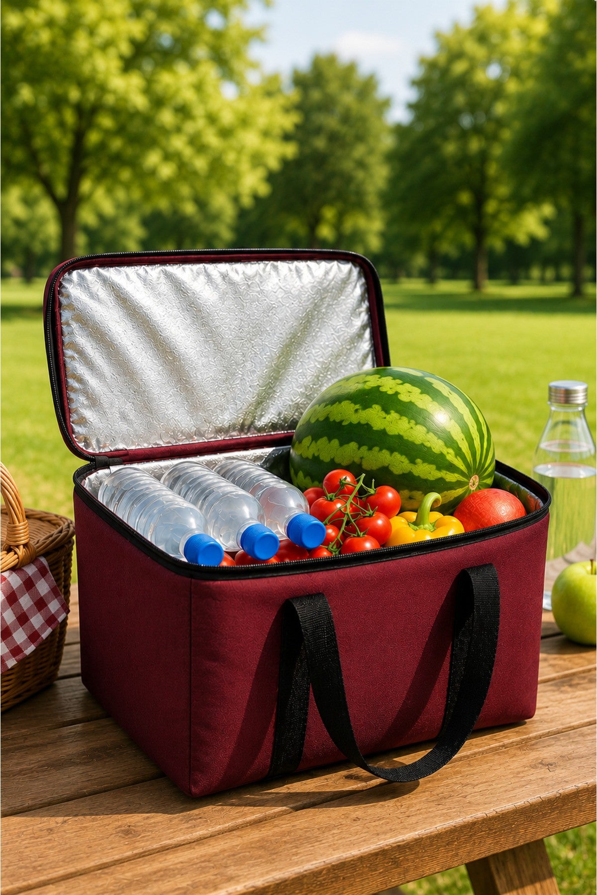 Bordo 40 Litre Termos Çanta | Yalıtımlı Plaj, Piknik, Kamp ve Günlük Kullanıma Uygun Termal Çanta