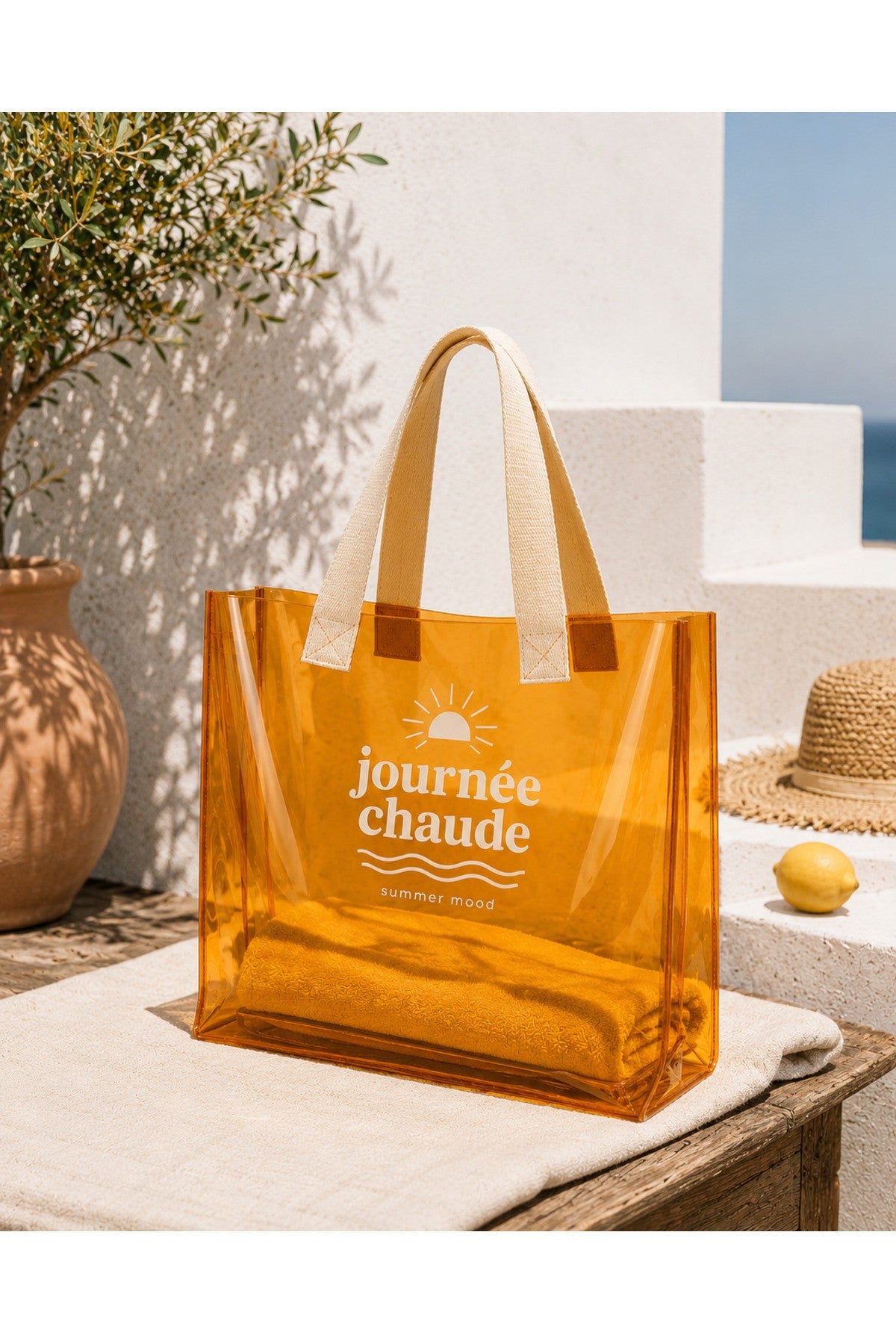 Su Geçirmez Şeffaf Plaj Çantası Büyük Boy Kadın Deniz Havuz Omuz Çantası PVC Şeffaf Çanta Beach Bag