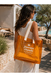 Su Geçirmez Şeffaf Plaj Çantası Büyük Boy Kadın Deniz Havuz Omuz Çantası PVC Şeffaf Çanta Beach Bag