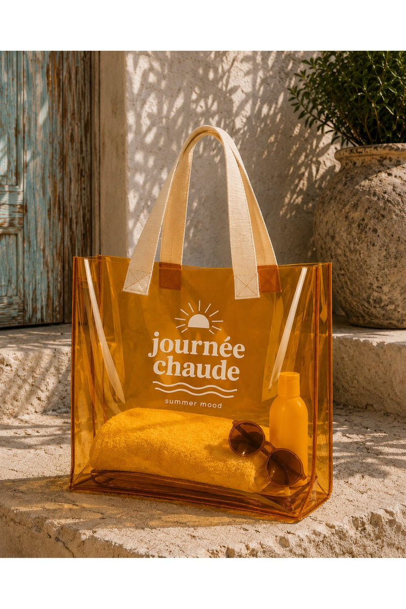 Su Geçirmez Şeffaf Plaj Çantası Büyük Boy Kadın Deniz Havuz Omuz Çantası PVC Şeffaf Çanta Beach Bag