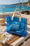 Su Geçirmez Şeffaf Plaj Çantası Büyük Boy Kadın Deniz Havuz Omuz Çantası PVC Şeffaf Çanta Beach Bag